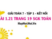 Bài 1.21 SGK Toán 7 tập 1 Kết nối tri thức